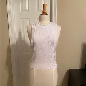 Alo Yoga White Cropped Tank sz S